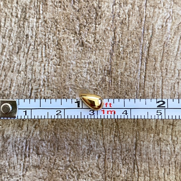 Teardrop Gold Plated Earrings - Picture 4 of 4